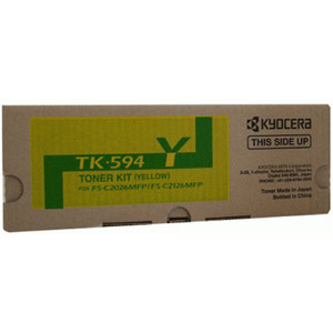 Kyocera TK-594 Original Yellow Toner Cartridge 7K Suits FSC2126 MFP/ FSC2026 MFP/ FSC2526 MFP/ FSC2626 MFP/ FSC5250DN