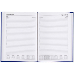CUMBERLAND PREMIUM CASEBOUND A5 1 Day to a Page 1/2 Hr Blue (Pre-Order Now for 2027)