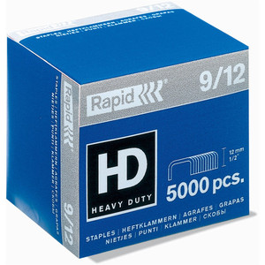 RAPID STAPLES 9/12 -12mm HD9 & HD170. (Box of 5000) 24871400