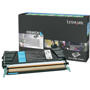 LEXMARK C5240CH ORIGINAL PREBATE CYAN TONER CART HY 5K Suits C524N/532/534