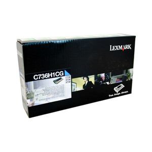 LEXMARK C736H1CG TONER CART Hi Yield, Prebate, Cyan