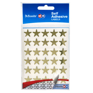 QUIK STIK FLAT PACK STICKERS Star 150 Labels Gold