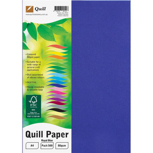 QUILL XL MULTIOFFICE PAPER A4 80gsm Royal Blue
