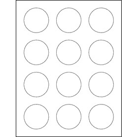 REDIFORM LABELS 12 PER PAGE 65mm diameter circles (Pack of 100)