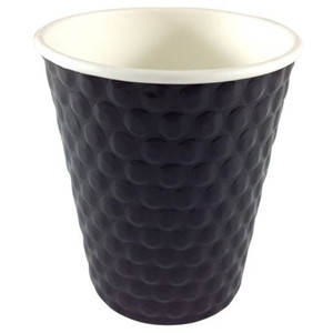 DISPOSABLE PAPER CUPS, 8OZ 227ML DOUBLE WALL BLACK, BX500
