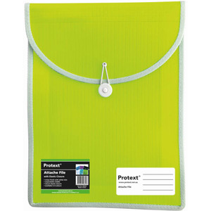 PROTEXT ATTACHE FILE WITH ELASTIC CLOSURE - LIME GREEN