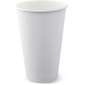 SINGLE WALL 16OZ I AM ECO CUP - WHITE CARTON OF 1000