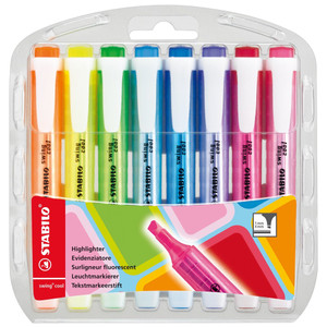 STABILO SWING COOL HIGHLIGHTER 275/8 Assorted Wlt 8