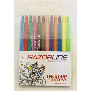 RAZORLINE TWISTER CRAYONS PKT 12