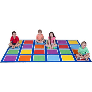 Elizabeth Richards Colour Squares Placement Rug - 24 Squares, Each