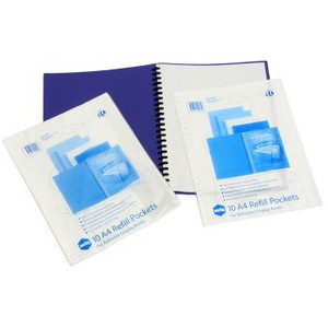 MARBIG REFILLABLE DISPLAY BOOK Refills A4 Clear, Pk100