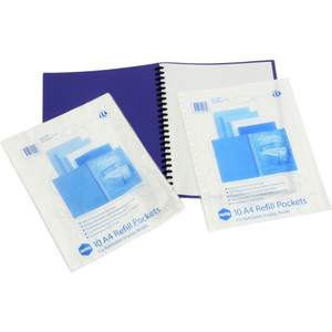 MARBIG REFILLS A4 CLEAR for A4 Refillable Display Books, Pk10