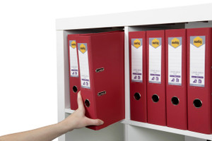 MARBIG PE LINEN LEVER ARCH A4 - Deep Red