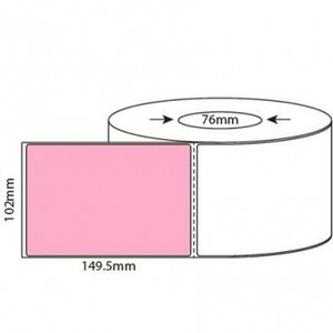 THERMAL TRANSFER LABELS Fluoro Pink, 102mm x 150mm, 1K Per Roll (Price per Roll, MOQ 4)