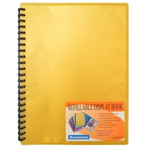 BEAUTONE DISPLAY BOOK Refillable A4 20 Pocket Frost Orange