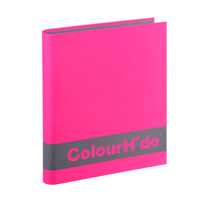 COLOURHIDE SILKY TOUCH RING BINDER 2D 25MM A4 PINK