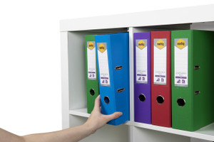 MARBIG LINEN LEVER ARCH FILE PE A4 ASSORTED BOX 10