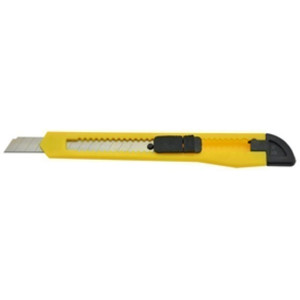 ITALPLAST General Purpose Cutting Knife 9mm - Yellow / Black, Each