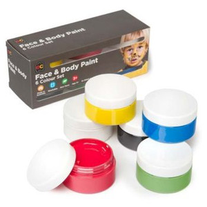 FACE AND BODY PAINT SET OF 6 COLOURS