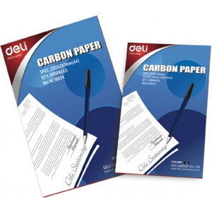 DELI CARBON PAPER A4 BLUE Pack of 100