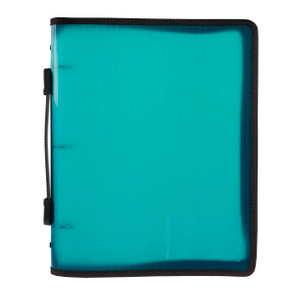MARBIG ZIPPER BINDER 25MM 3O WITH HANDLE TEAL