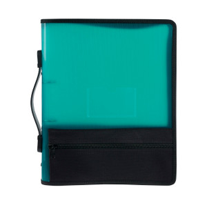 MARBIG ZIPPER BINDER 25MM 2O W/STORAGE TEAL