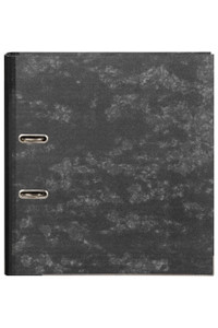 MARBIG PAPER SPINE HALF ARCH MOTTLED A4 BLACK