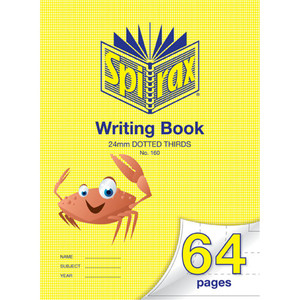 SPIRAX 160 WRITING BOOK 64PG 24MM DOTTED THIRDS 70gsm