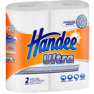 HANDEE ULTRA KITCHEN TOWEL 2 Ply 60 sheet White Pack of 2 Rolls