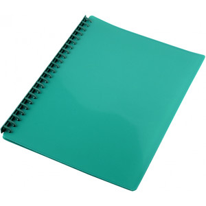 100 x Refillable Display Book A4 20 Pocket Green