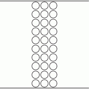 Polylaser Gloss Clear Permanent 25.4mm Circle Labels Roll of 1000 Labels