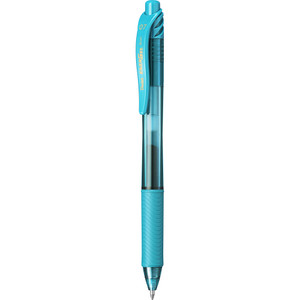 Pentel BL107 Energel X  Liquid Gel Pen Retractable Fine 0.7mm Turquoise, Box of 12