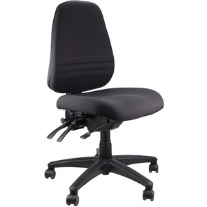 ENDEAVOUR 103 CHAIR NO ARMS BLACK FABRIC