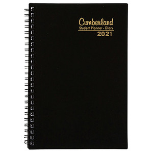 CUMBERLAND A5 STUDENT PLANNER DIARY WEEK TO VIEW BLACK (2024)