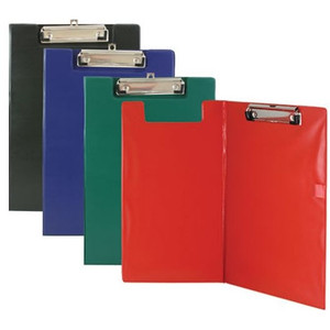 BAZIC CLIP FOLDER A4 SIZE PVC (With Low Profile Clip) Assorted Colours