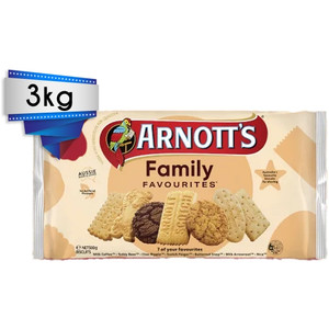 ARNOTTS BULK FAMILY ASSORTED BISCUITS 3KG