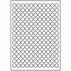REDIFORM A4/15D CIRCULAR LABELS SHEET A4 Laser Labels / Round 15mm (D) 165 Labels per Sheet (Box of 100)