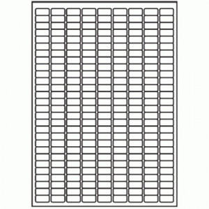 LASER WHITE LABEL MATT 20mm x 10mm 250ppg, Pk100