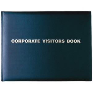 DEBDEN VISITORS BOOK CORPORATE 192PG 300 X 200 BLACK