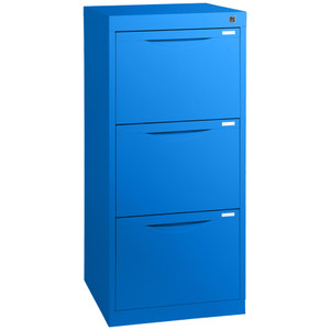 Three Drawer Homefile Vertical Filing Cabinet 1019(H) x 467(W) x 455(D) Blaze Blue