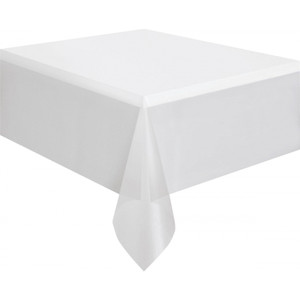 PLASTIC TABLECOVER TABLE CLOTH CLEAR RECTANGLE 137CM X 274CM (54" X 108") - Pack of 12