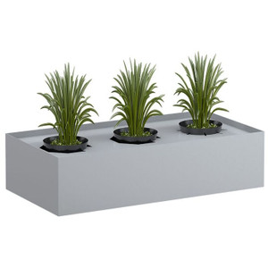 Steelco Lateral Filing Cabinet Planter Box 225(H) x 915(W) x 463(D) White