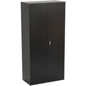 SWING DOORS STATIONERY CUPBOARD BLACK SZ 900mm x 450mm x 1850mm
(SUPPLIED FLAT PACK)