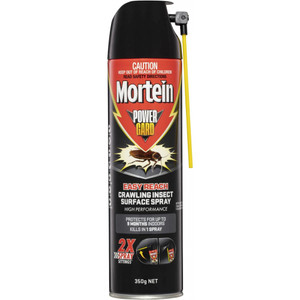 MORTEIN POER GUARD 350G CRAWLING INSECT SURFACE SPRAY KILL & PROTECT BARRIER INDOOR