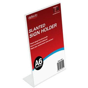 DEFLECTO A6 SLANTED PORTRAIT SIGN HOLDER SINGLE SIDED