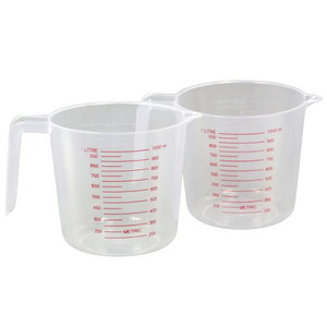 Measuring Jug 1Lt (Pack of 2) Plastic (KA0187)