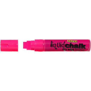 TEXTA JUMBO LIQUID CHALK Dry Wipe Chisel 15mm Nib Pink