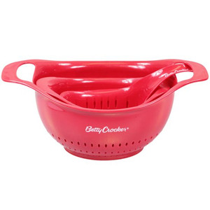 Colander Set Set of 3: 0.3Lt 0.8Lt & 2.3Lt (Betty Crocker)