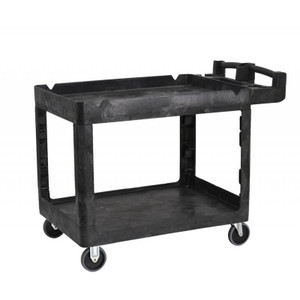 230kg Rated Bitbar 2 Shelf Utility Cart Black (L)115.0cm x (W)64.1cm x (H)98.7cm