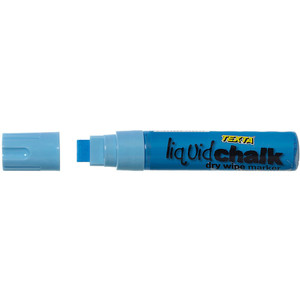 TEXTA JUMBO LIQUID CHALK Dry Wipe Chisel 15mm Nib Blue